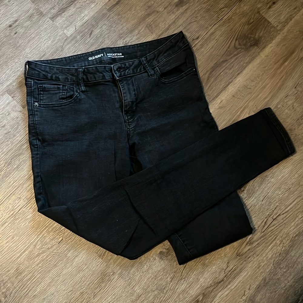 Old Navy Rockstar Black Skinny Jeans
